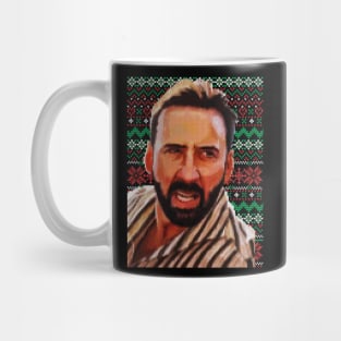 Nicolas Cage Pedro Pascal Meme - Ugly Xmas Part 1 Mug